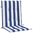 VIDAXL - vidaXL Coussins de chaise à dossier bas lot de 4 rayures bleu et blanc - vignette