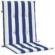 VIDAXL - vidaXL Coussins de chaise à dossier bas lot de 6 rayures bleu et blanc - vignette