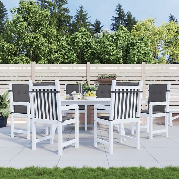 VIDAXL - vidaXL Coussins de chaise de jardin à dossier bas lot de 6 anthracite - large
