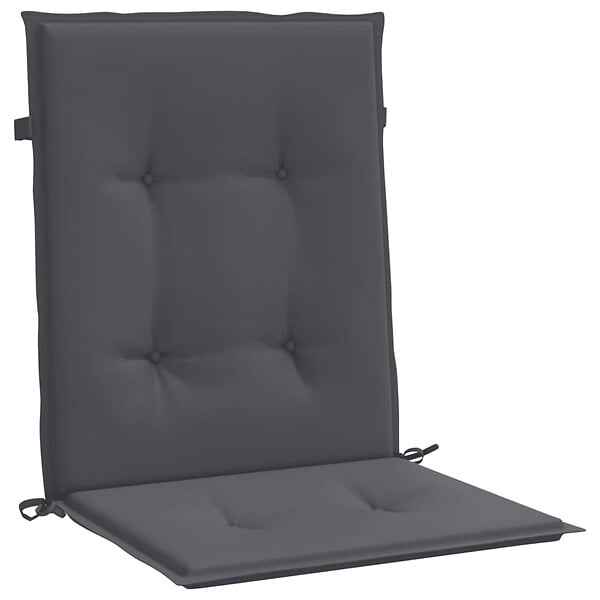 VIDAXL - vidaXL Coussins de chaise de jardin à dossier bas lot de 6 anthracite - large