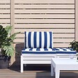 VIDAXL - vidaXL Coussins de palette lot de 2 rayures bleues/blanches - vignette