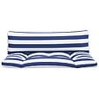 VIDAXL - vidaXL Coussins de palette lot de 2 rayures bleues/blanches - vignette
