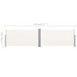 VIDAXL - vidaXL Auvent latéral rétractable 160x600 cm Crème - vignette