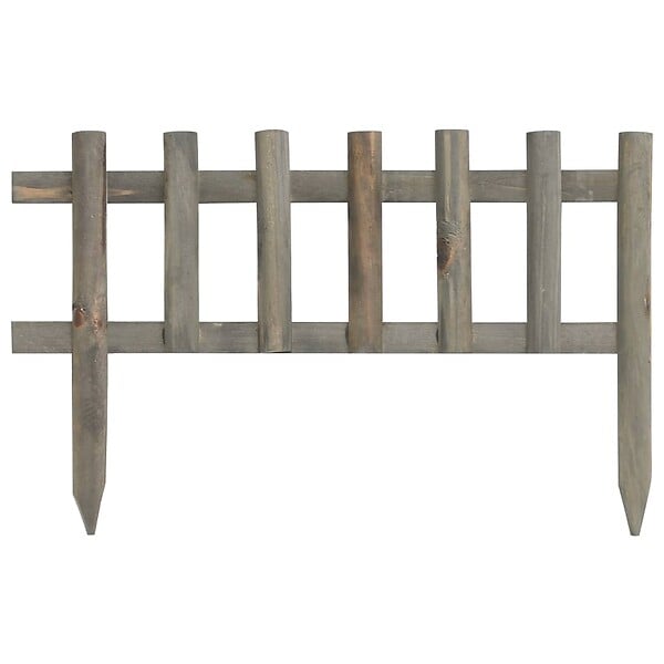VIDAXL - vidaXL Bordure de jardin 10 pcs Bois de sapin 4,4 m - large