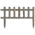 VIDAXL - vidaXL Bordure de jardin 10 pcs Bois de sapin 4,4 m - vignette