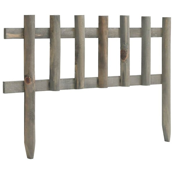 VIDAXL - vidaXL Bordure de jardin 10 pcs Bois de sapin 4,4 m - large