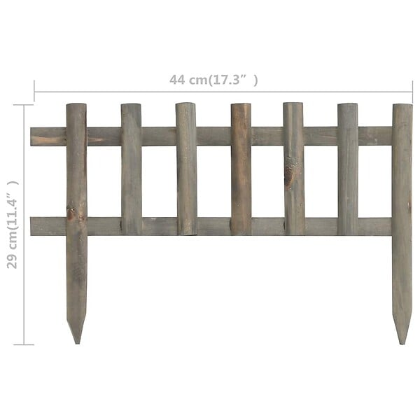 VIDAXL - vidaXL Bordure de jardin 10 pcs Bois de sapin 4,4 m - large