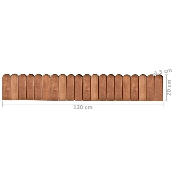 VIDAXL - vidaXL Rouleau de bordure Marron 120 cm Bois de pin imprégné - large
