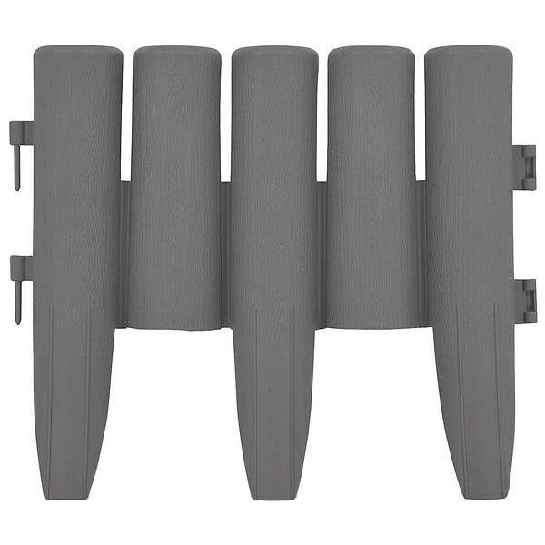 VIDAXL - vidaXL Bordures de pelouse 36 pcs Gris 10 m PP - large