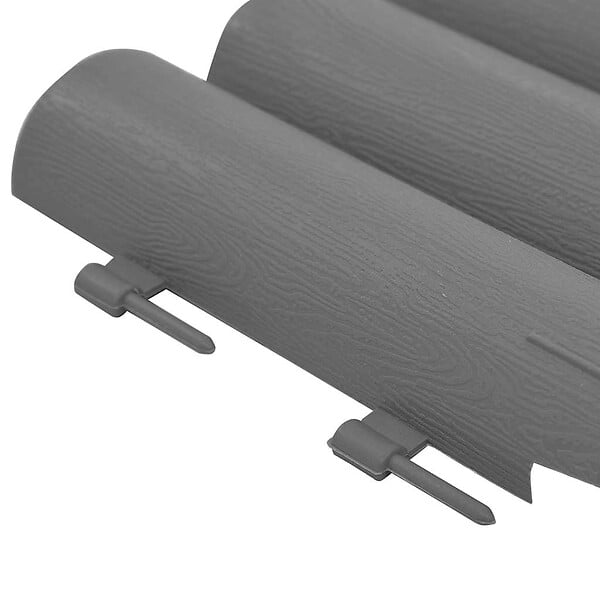 VIDAXL - vidaXL Bordures de pelouse 36 pcs Gris 10 m PP - large