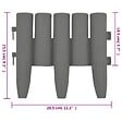 VIDAXL - vidaXL Bordures de pelouse 36 pcs Gris 10 m PP - vignette