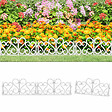 VIDAXL - vidaXL Bordures de pelouse 17 pcs Blanc 10 m PP - vignette