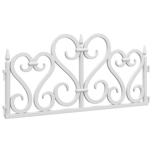 VIDAXL - vidaXL Bordures de pelouse 17 pcs Blanc 10 m PP - large