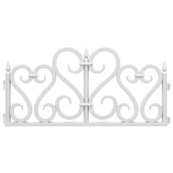 VIDAXL - vidaXL Bordures de pelouse 17 pcs Blanc 10 m PP - large
