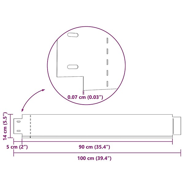 VIDAXL - vidaXL Clôture de pelouse flexible 20 pcs Acier galvanisé 100x14 cm - large