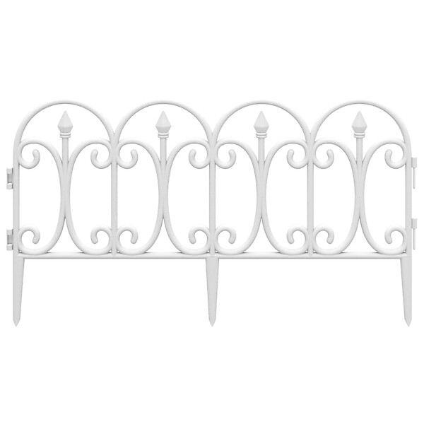VIDAXL - vidaXL Bordures de pelouse 17 pcs Blanc 10 m PP - large