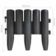 VIDAXL - vidaXL Bordures de pelouse 36 pcs Anthracite 10 m PP - vignette