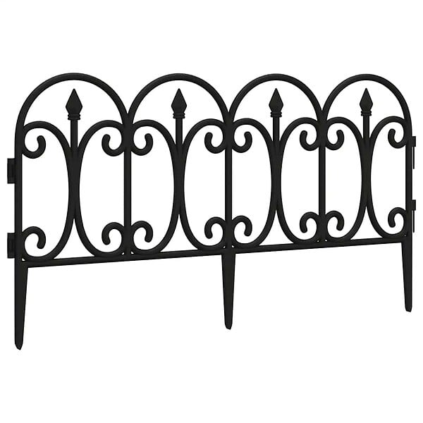 VIDAXL - vidaXL Bordures de pelouse 17 pcs Noir 10 m PP - large