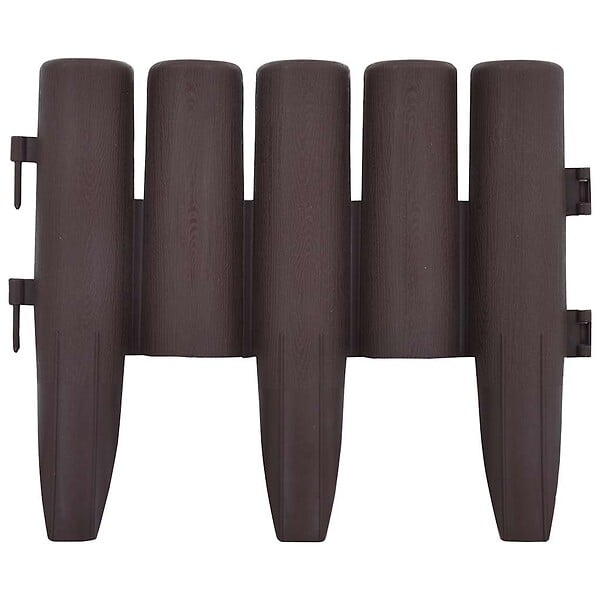 VIDAXL - vidaXL Bordures de pelouse 36 pcs Marron 10 m PP - large