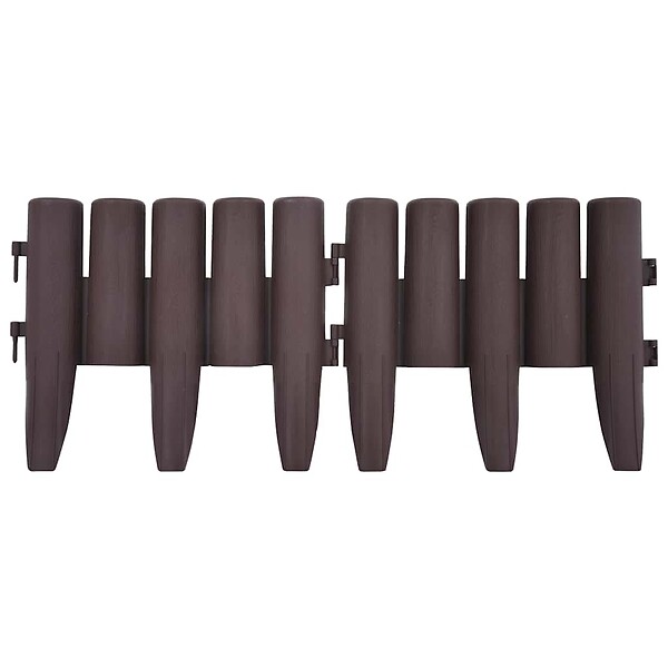 VIDAXL - vidaXL Bordures de pelouse 36 pcs Marron 10 m PP - large