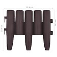 VIDAXL - vidaXL Bordures de pelouse 36 pcs Marron 10 m PP - vignette