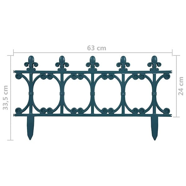 VIDAXL - vidaXL Bordures de jardin 16 pcs Vert 10 m PP - large