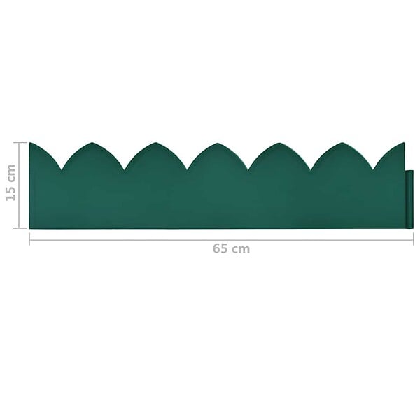 VIDAXL - vidaXL Bordures de jardin 10 pcs Vert 65x15 cm PP - large