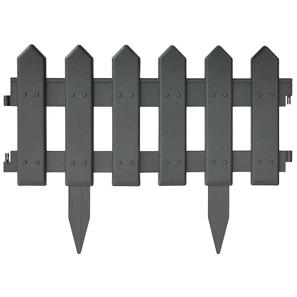 VIDAXL - vidaXL Bordures de pelouse 25 pcs Anthracite 10 m PP - large