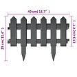 VIDAXL - vidaXL Bordures de pelouse 25 pcs Anthracite 10 m PP - vignette