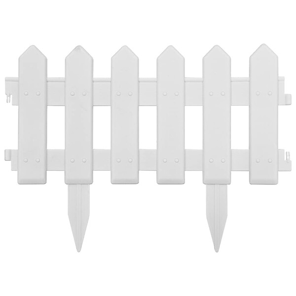 VIDAXL - vidaXL Bordures de pelouse 25 pcs Blanc 10 m PP - large