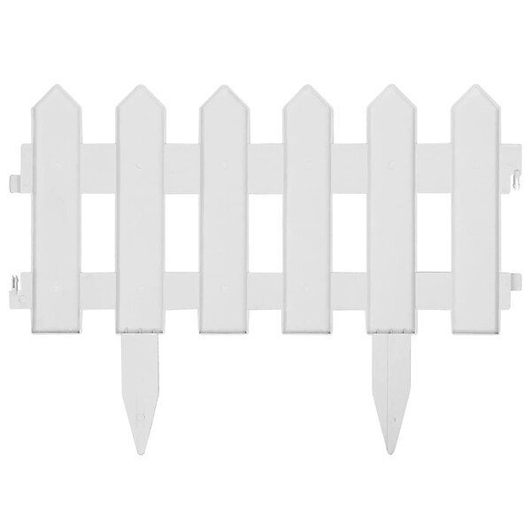 VIDAXL - vidaXL Bordures de pelouse 25 pcs Blanc 10 m PP - large