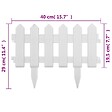 VIDAXL - vidaXL Bordures de pelouse 25 pcs Blanc 10 m PP - vignette