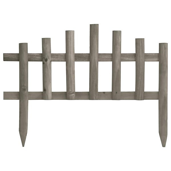 VIDAXL - vidaXL Bordure de jardin 10 pcs Bois de sapin 4,4 m - large