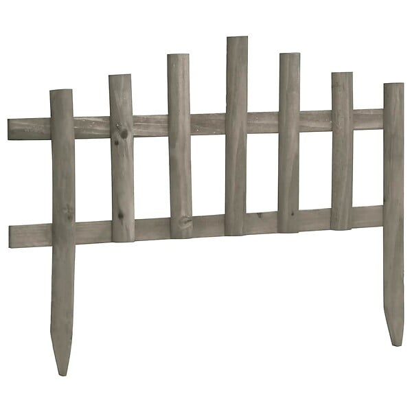 VIDAXL - vidaXL Bordure de jardin 10 pcs Bois de sapin 4,4 m - large