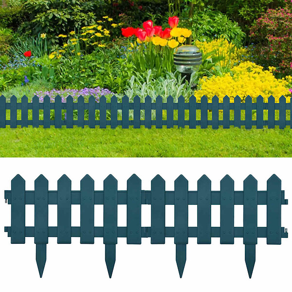 VIDAXL - vidaXL Bordures de pelouse 25 pcs Vert 10 m PP - large