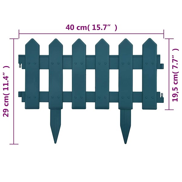 VIDAXL - vidaXL Bordures de pelouse 25 pcs Vert 10 m PP - large