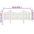 VIDAXL - vidaXL Bordure de pelouse Blanc 17 pcs / 10 m - vignette
