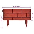 VIDAXL - vidaXL Clôture de jardin avec design de briques 11 pcs - vignette