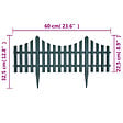 VIDAXL - vidaXL Bordures de pelouse 17 pcs 10 m Vert - vignette
