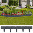 VIDAXL - vidaXL Clôture de jardin Aspect de pierre 41 pcs Plastique 10 m - vignette