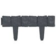VIDAXL - vidaXL Clôture de jardin Aspect de pierre 41 pcs Plastique 10 m - vignette
