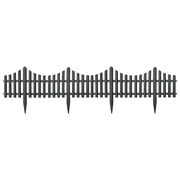 VIDAXL - vidaXL Bordures de pelouse 17 pcs Anthracite 10 m PP - large