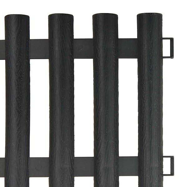 VIDAXL - vidaXL Bordures de pelouse 17 pcs Anthracite 10 m PP - large