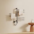EMKE - EMKE Sèche-serviettes électrique salle de bain, Barres Pivotantes 180 degrés, 78 x 45 cm, WiFi App/Alexa, Écran tactile, Gris - vignette