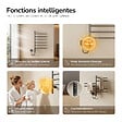 EMKE - EMKE Sèche-serviettes électrique salle de bain, Barres Pivotantes 180 degrés, 78 x 45 cm, WiFi App/Alexa, Écran tactile, Gris - vignette