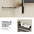 EMKE - EMKE Sèche-serviettes Électrique 76,9 x 45 cm, Barres pivotantes 180 degrés avec Étagère, WiFi App/Alexa, 120W, Gris - vignette