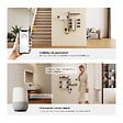 EMKE - EMKE Sèche-serviettes Électrique 76,9 x 45 cm, Barres pivotantes 180 degrés avec Étagère, WiFi App/Alexa, 120W, Gris - vignette