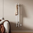EMKE - EMKE Sèche-serviettes électrique 120x12,4 cm, 145W, Radiateur Salle de Bain WiFi App/Alexa, Chauffage carbone, Blanc - vignette