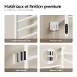 EMKE - EMKE Sèche-serviettes électrique salle de bain, Barres Pivotantes 180 degrés, 78 x 45 cm, WiFi App/Alexa, Écran tactile, Blanc - vignette