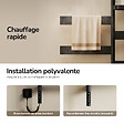 EMKE - EMKE Sèche-serviettes Électrique 76,9 x 45 cm, Barres pivotantes 180 degrés avec Étagère, WiFi App/Alexa, 120W, Noir - vignette